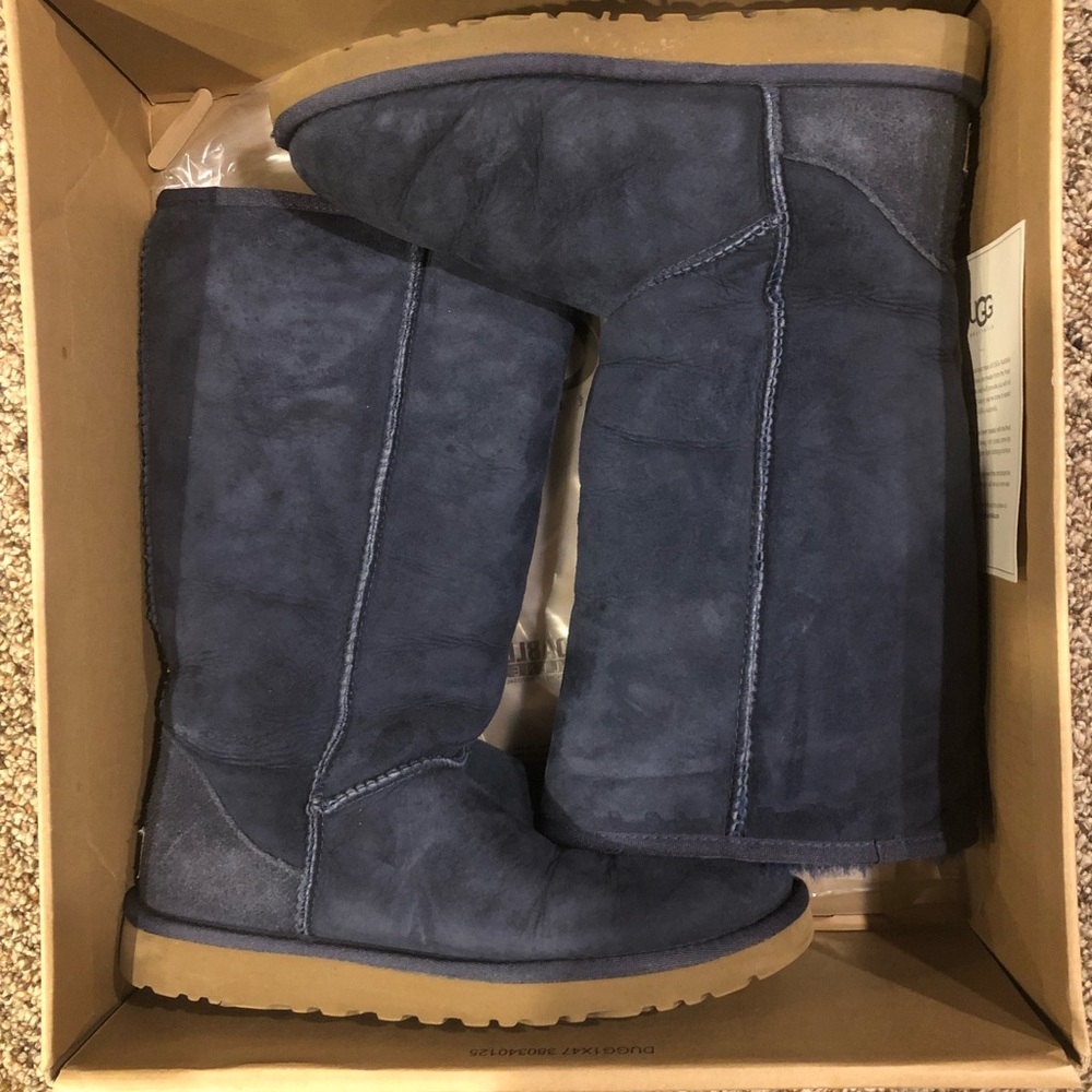 Tall Navy Ugg’s boots